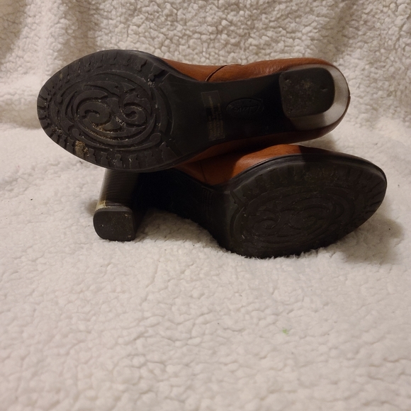 Clarks Brown Leather Dress Boots - Picture 9 of 10